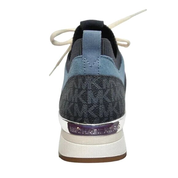 New Michael Kors Jenkins Stretch Knit Trainer Sneakers Navy Multi Size 7 M - Picture 3 of 7